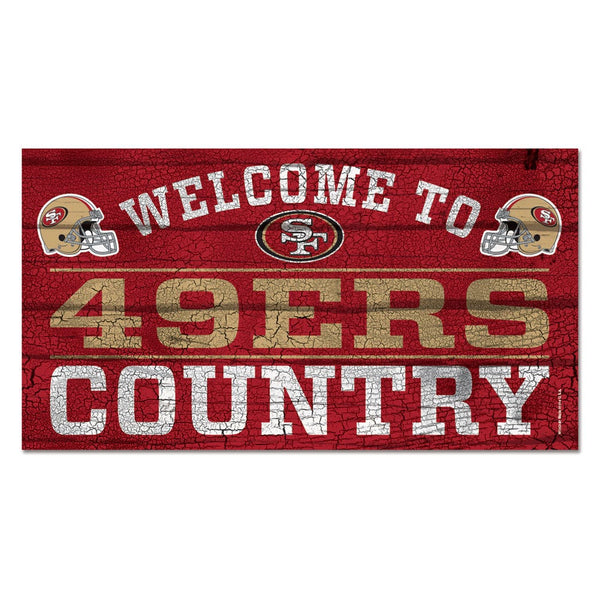 San Francisco 49ers Wood Sign 13"x24" 1/4" thick