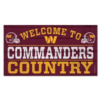 Washington Commanders Wood Sign 13"x24" 1/4" thick