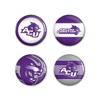 Wholesale-Abilene Christian Wildcats Button 4 Pack 1 1/4" Rnd