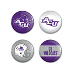 Wholesale-Abilene Christian Wildcats Button 4 Pack 1 1/4" Rnd