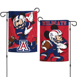 Arizona Wildcats / Disney MICKEY MOUSE FOOTBALL Garden Flags 2 sided 12.5" x 18"