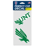 North Texas Mean Green Perfect Cut Decal Set of two 4"x8"