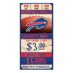Buffalo Bills Ticket Wood Sign 6x12 3/8" thick