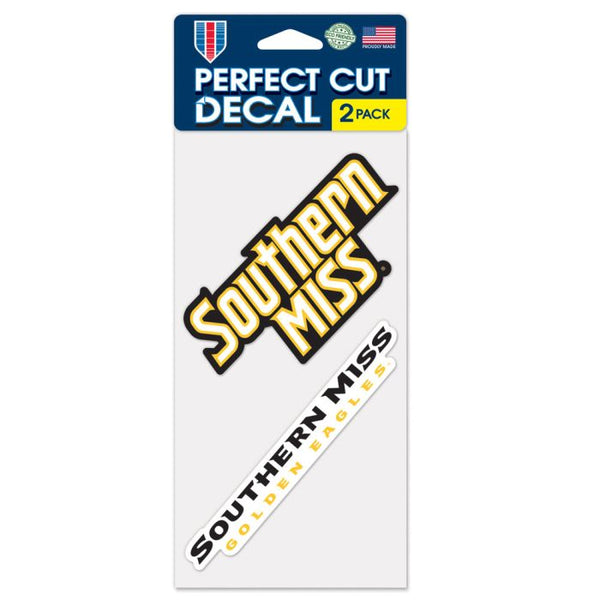 Wholesale-Southern Miss Golden Eagles Perfect Cut Decal Set of two 4"x4"