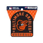 Baltimore Orioles Clean Cut Decal 3" x 4"