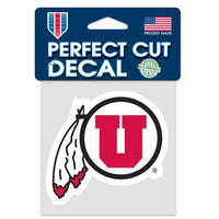 Wholesale-Utah Utes Perfect Cut Color Decal 4" x 4"