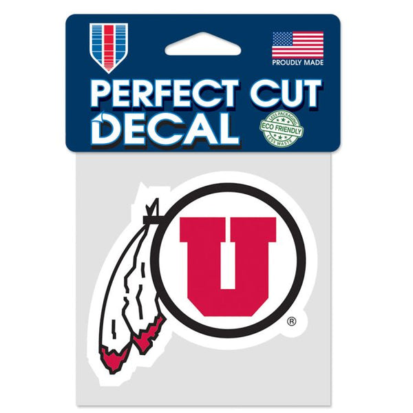 Wholesale-Utah Utes Perfect Cut Color Decal 4" x 4"