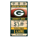 Green Bay Packers Wood Sign 6x12 3/8" thick