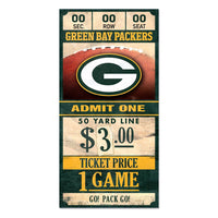 Green Bay Packers Wood Sign 6x12 3/8" thick
