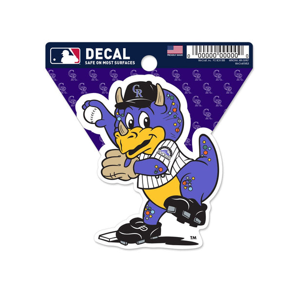 Colorado Rockies Mascot MLB Clean Cut Decal 3" x 4"