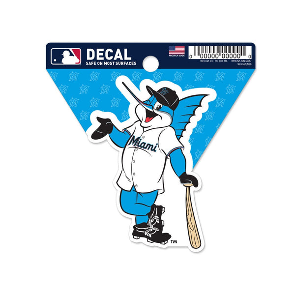 Miami Marlins Mascot MLB Clean Cut Decal 3" x 4"