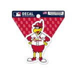 St. Louis Cardinals Mascot MLB Clean Cut Decal 3" x 4"