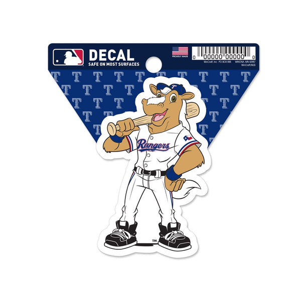Texas Rangers Mascot MLB Clean Cut Decal 3" x 4"