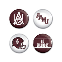 Alabama A&M Bulldogs Button 4 Pack 1 1/4" Rnd