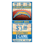 Los Angeles Chargers Wood Sign 6x12 3/8" thick