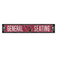Arizona Cardinals Wood Sign 6"x36" 3/8" thick