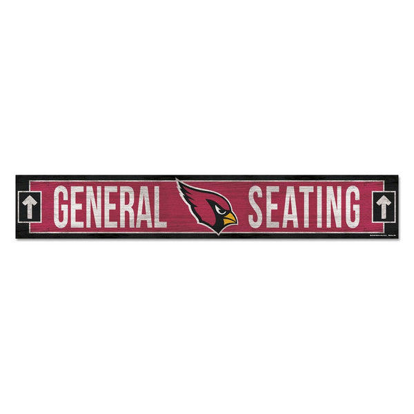 Arizona Cardinals Wood Sign 6"x36" 3/8" thick