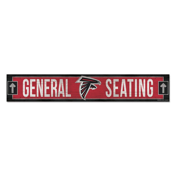 Atlanta Falcons Wood Sign 6"x36" 3/8" thick