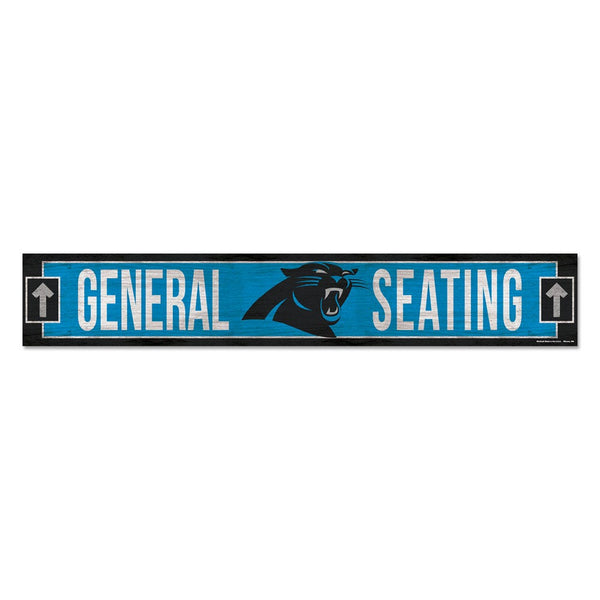 Carolina Panthers Wood Sign 6"x36" 3/8" thick