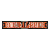 Cincinnati Bengals Wood Sign 6"x36" 3/8" thick
