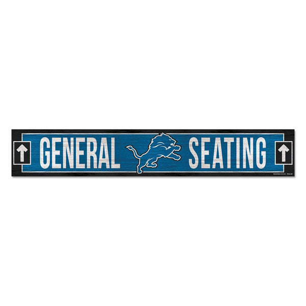 Detroit Lions Wood Sign 6"x36" 3/8" thick