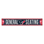 Houston Texans Wood Sign 6"x36" 3/8" thick