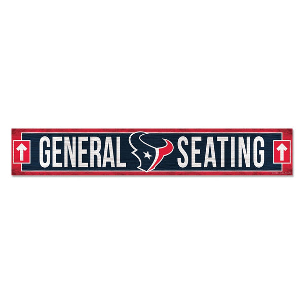 Houston Texans Wood Sign 6"x36" 3/8" thick