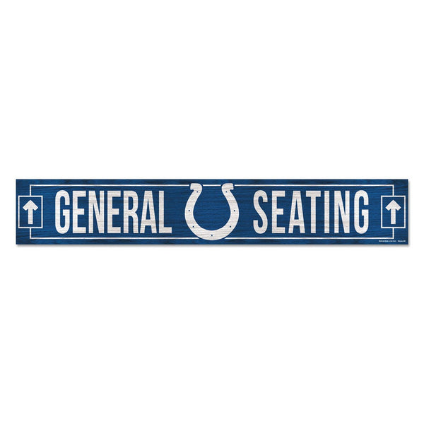 Indianapolis Colts Wood Sign 6"x36" 3/8" thick
