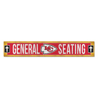 Kansas City Chiefs Wood Sign 6"x36" 3/8" thick