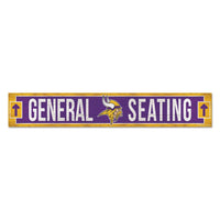 Minnesota Vikings Wood Sign 6"x36" 3/8" thick