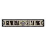 New Orleans Saints Wood Sign 6"x36" 3/8" thick