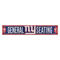 New York Giants Wood Sign 6"x36" 3/8" thick