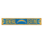 Los Angeles Chargers Wood Sign 6"x36" 3/8" thick