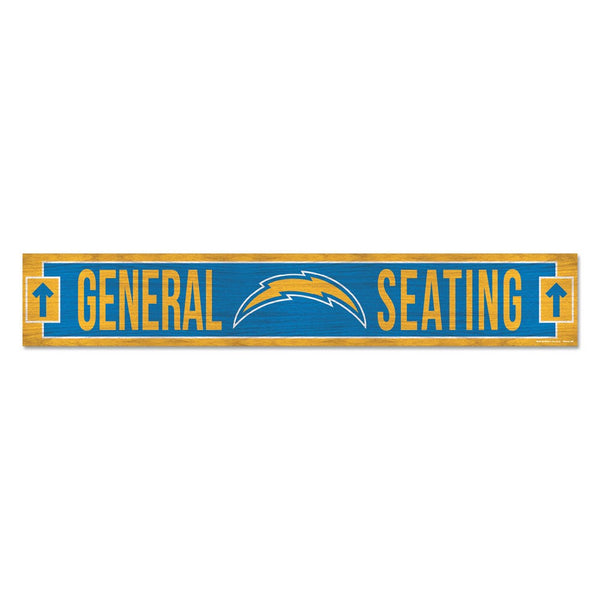 Los Angeles Chargers Wood Sign 6"x36" 3/8" thick