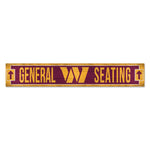 Washington Commanders Wood Sign 6"x36" 3/8" thick