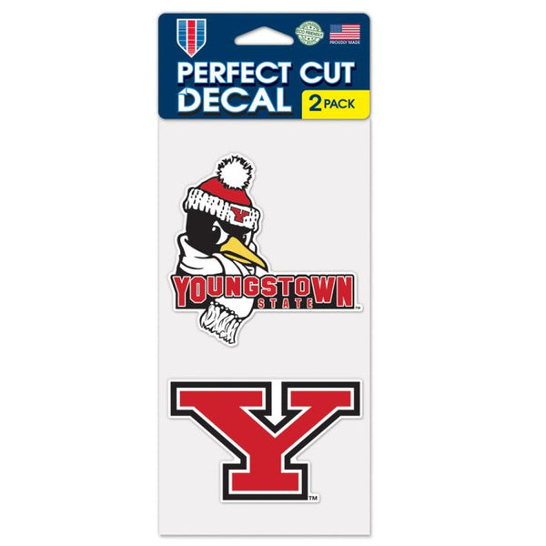 Wholesale-Youngstown State Penguins Perfect Cut Decal Set of two 4"x4"