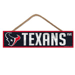 Houston Texans Wood Sign-with Rope 4" x 17"