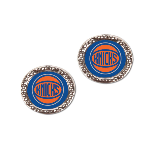New York Knicks Earrings Jewelry Carded Round
