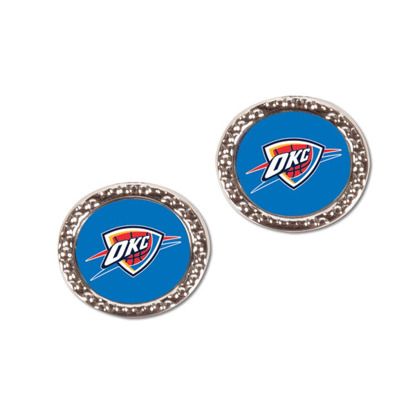 Oklahoma City Thunder Earrings Jewelry Carded Round