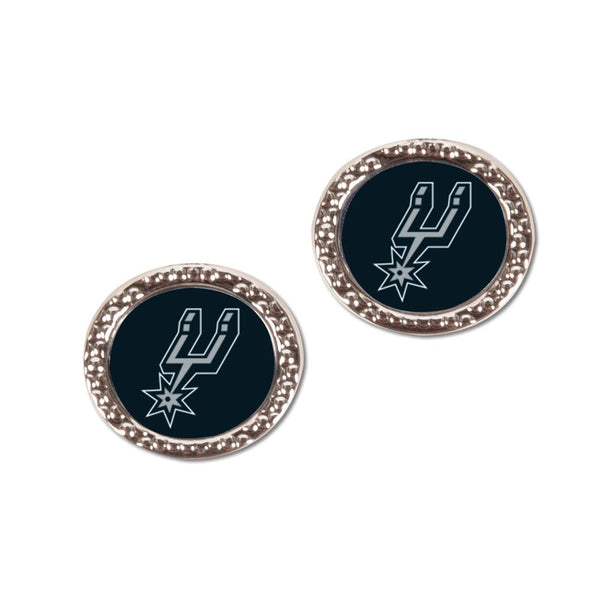 San Antonio Spurs Earrings Jewelry Carded Round
