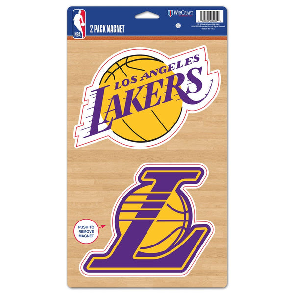 Los Angeles Lakers 2 Pack Magnets 5" x  9"
