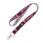 Texas A&M Aggies /College Vault Lanyard w/detachable buckle 1"