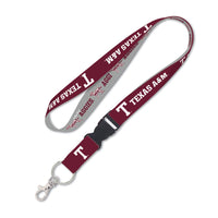 Texas A&M Aggies /College Vault Lanyard w/detachable buckle 1"