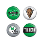 Marshall Thundering Herd Button 4 Pack 1 1/4" Rnd