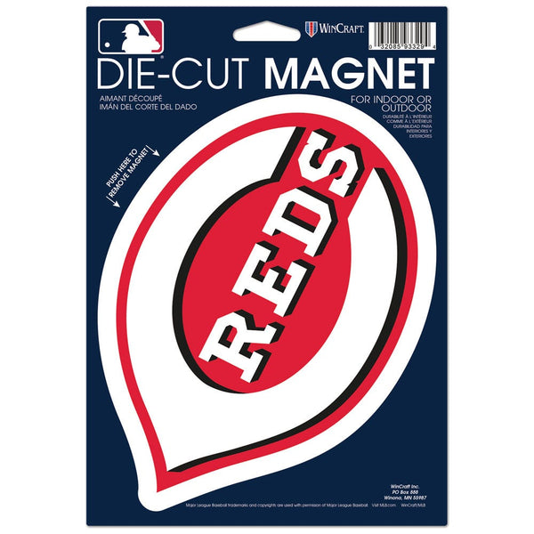 Cincinnati Reds Die Cut Logo Magnet 6.25" x 9"