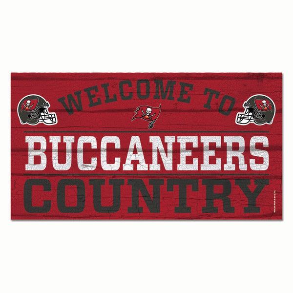 Tampa Bay Buccaneers Wood Sign 13"x24" 1/4" thick