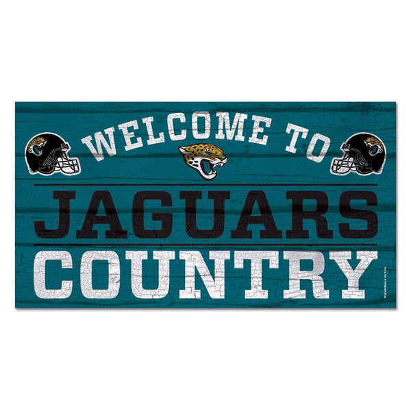 Jacksonville Jaguars Wood Sign 13"x24" 1/4" thick