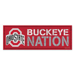 Wholesale-Ohio State Buckeyes Wood Sign 8"x23" 1/4" thick