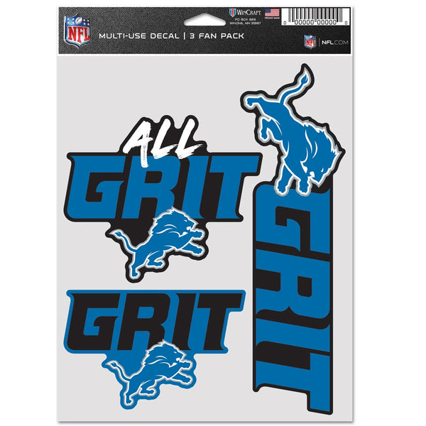 Detroit Lions All Grit Multi Use 3 Fan Pack