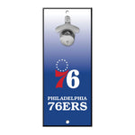 Philadelphia 76ers Ombre Bottle Opener Sign 5x11
